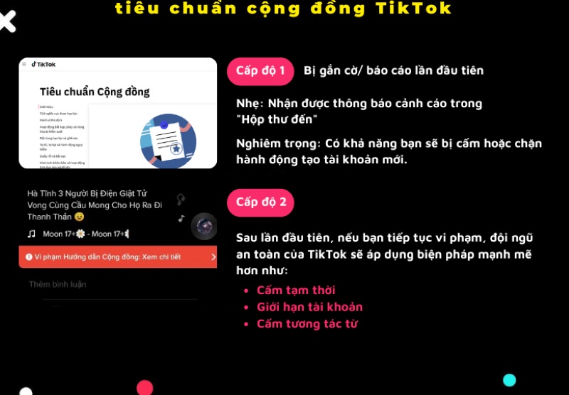 Các hình thức xử lý vi phạm của TikTok